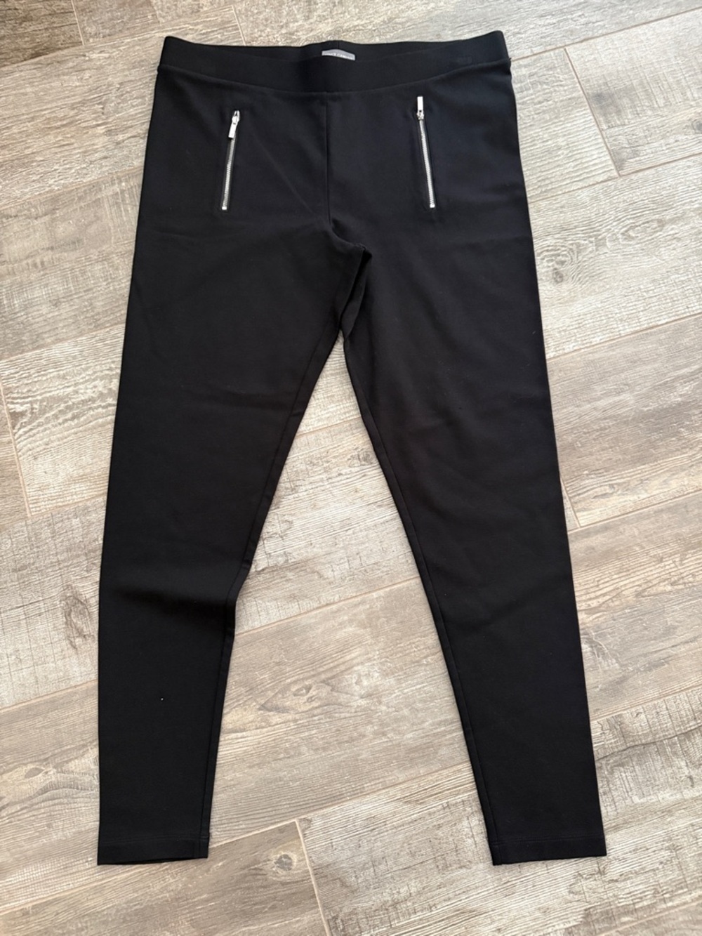 Vince Camuto Black Slim Zip-Pocket Pants size Large